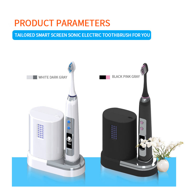 NBGRLVS Rechargeable Sonic Electric Toothbrush with 3 Brush Heads-NBGRLVS