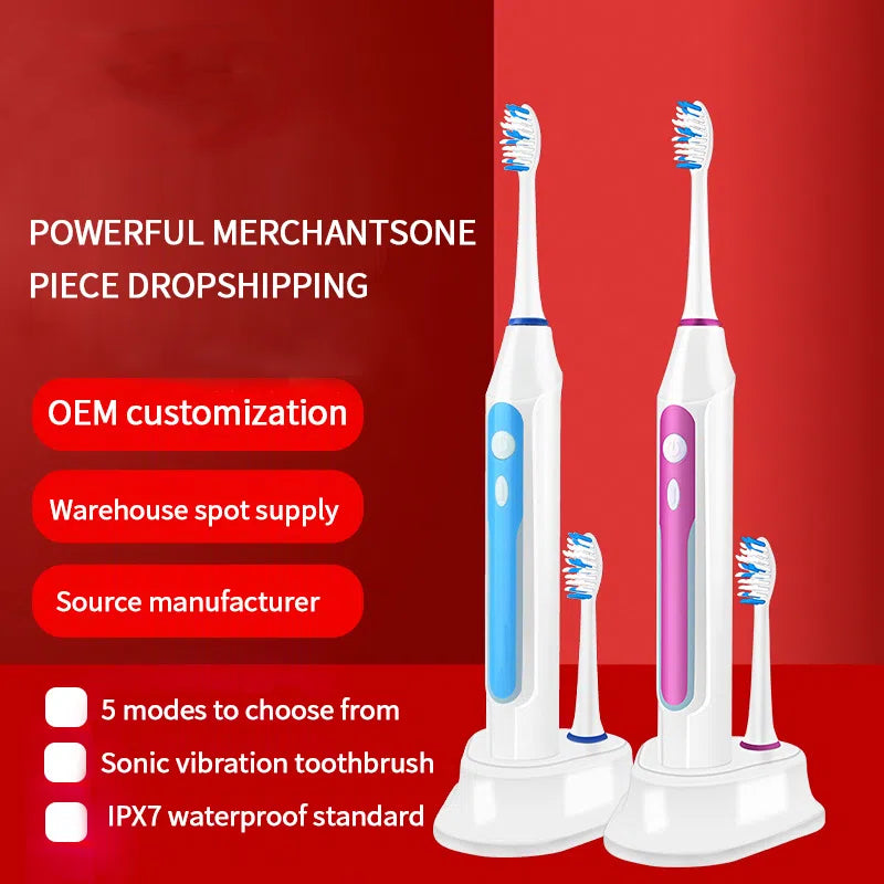 NBGRLVS Electric Toothbrushes Sonic Rechargeable Tooth Brush with 3 Brush Heads-NBGRLVS