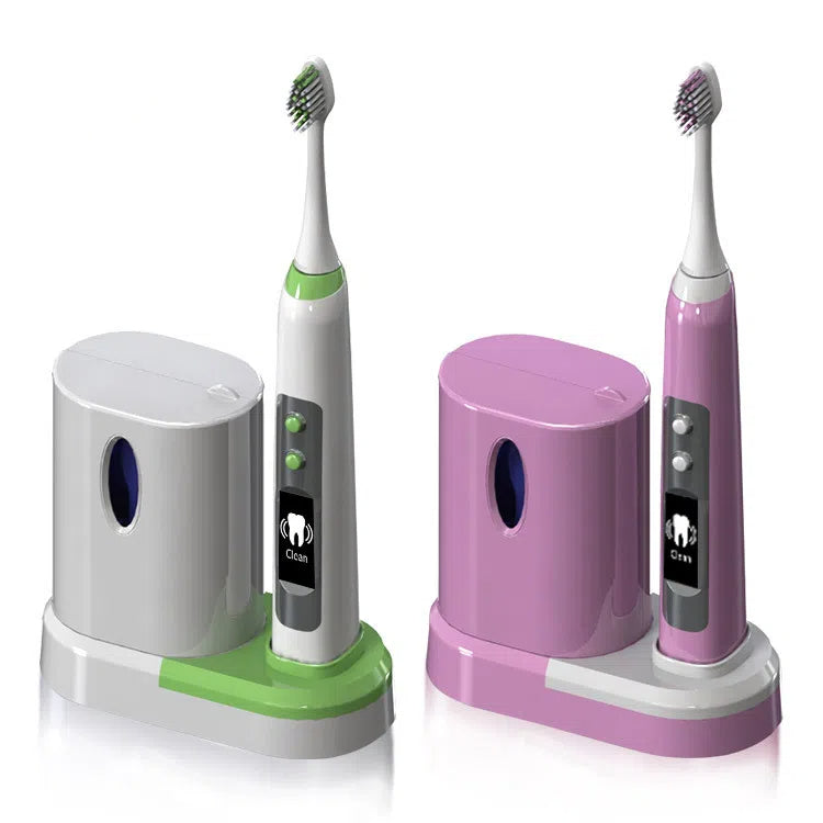 NBGRLVS Rechargeable Sonic Electric Toothbrush with 3 Brush Heads-NBGRLVS