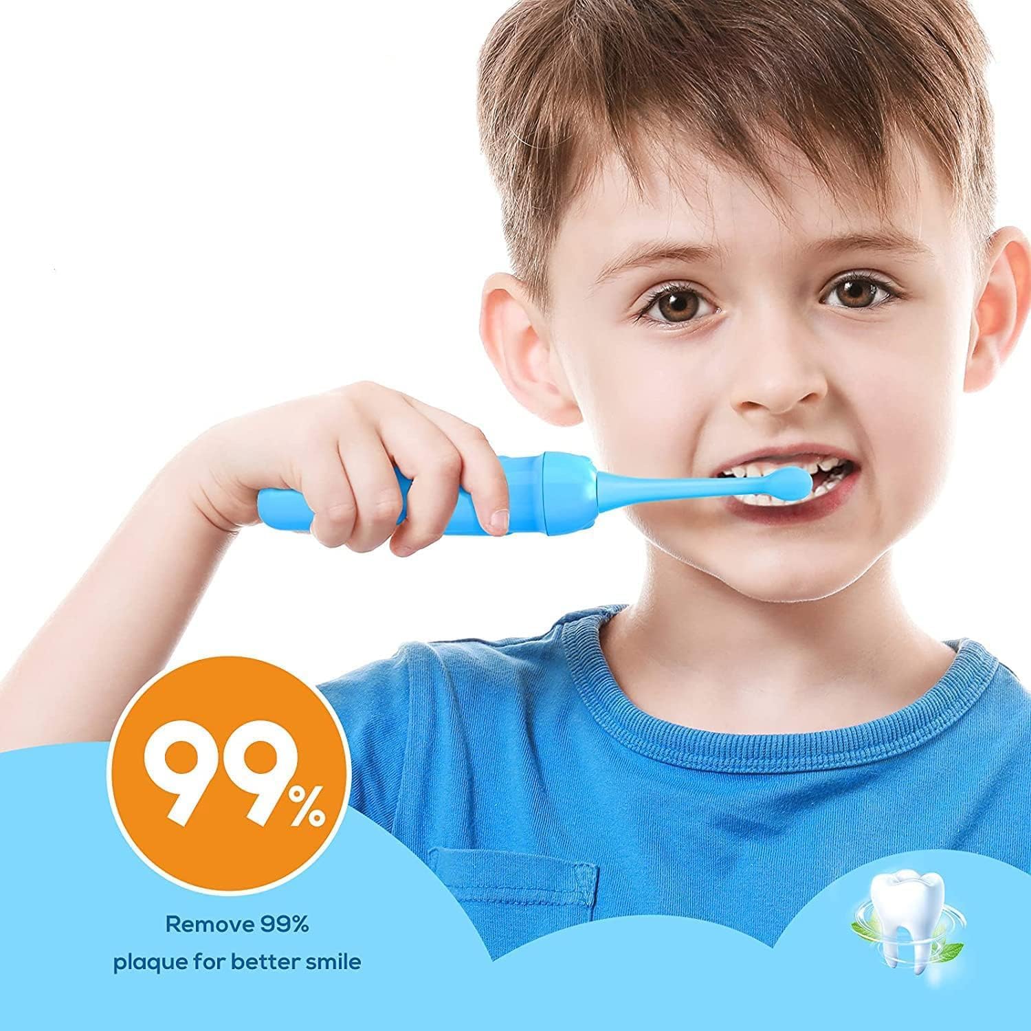 NBGRLVS Sonic Electric Toothbrush Age 3+, 3 Dupont Soft Bristles-NBGRLVS