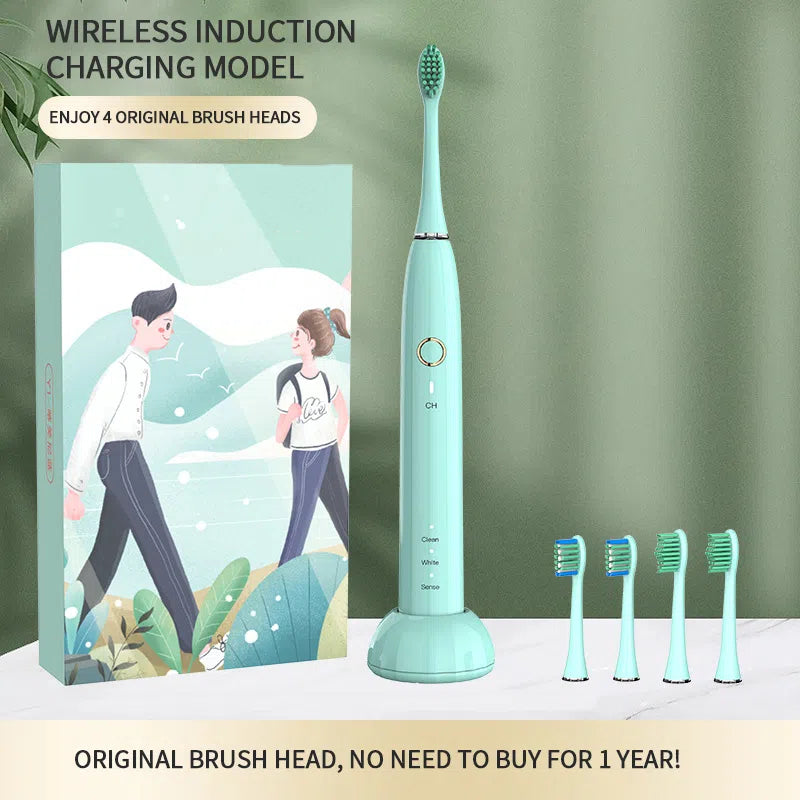 NBGRLVS Electric Toothbrushes with 3 Brush Heads-NBGRLVS