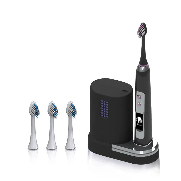 NBGRLVS Rechargeable Sonic Electric Toothbrush with 3 Brush Heads-NBGRLVS