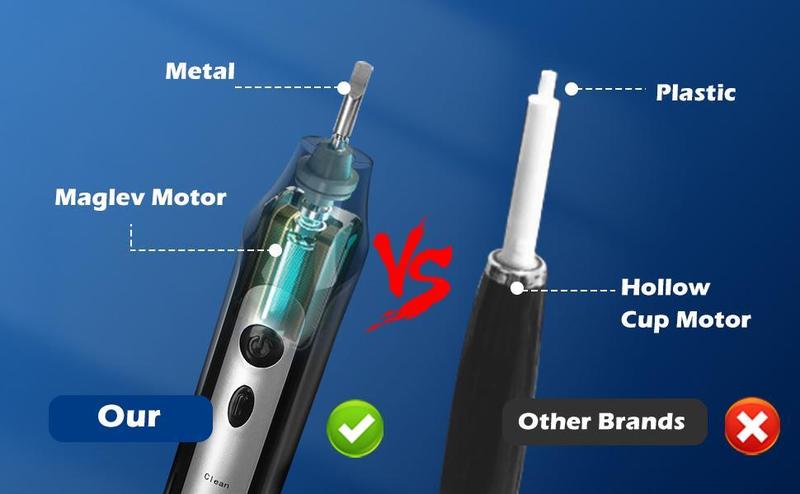 Rechargeable Toothbrush With 6 Brush Heads-NBGRLVS