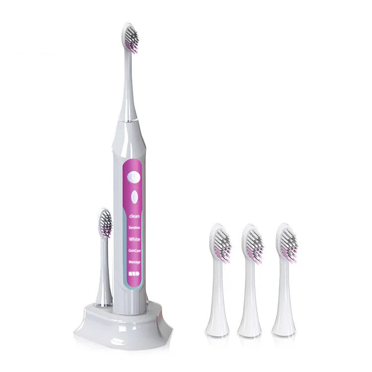 NBGRLVS Electric Toothbrushes Sonic Rechargeable Tooth Brush with 3 Brush Heads-NBGRLVS