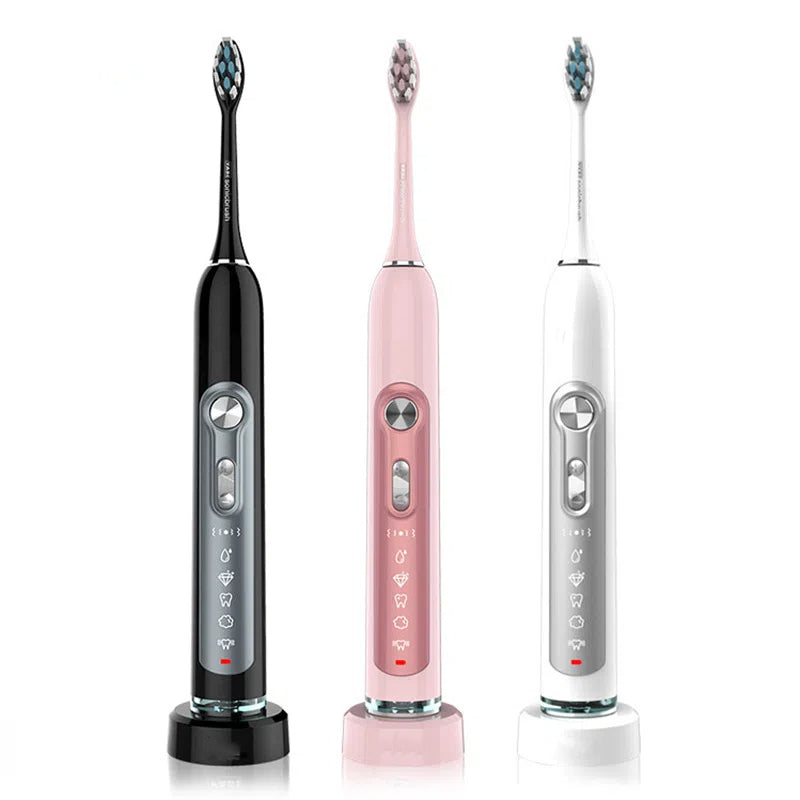 NBGRLVS Electric Toothbrushes Smart Timer Rechargeable with 3 Brush Heads-NBGRLVS