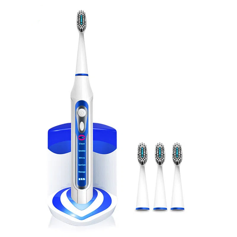 NBGRLVS Rechargeable Sonic Electric Toothbrush for Adults with 3 Brush Heads-NBGRLVS