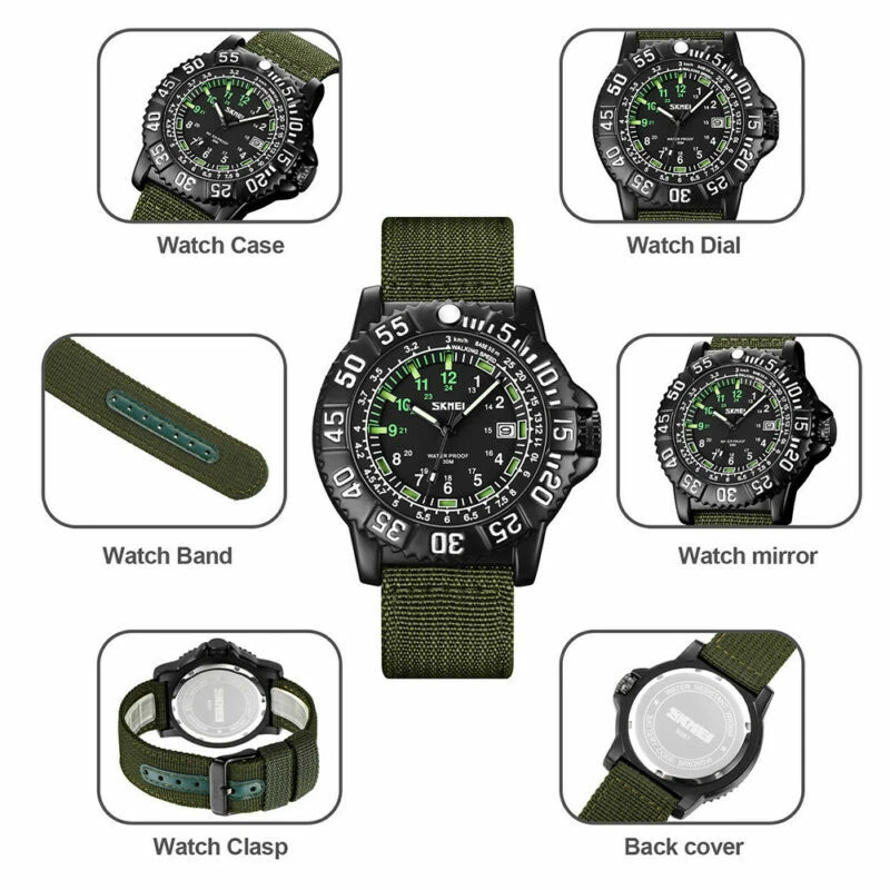 SKMEI Quartz Watch Nylon Strap Men