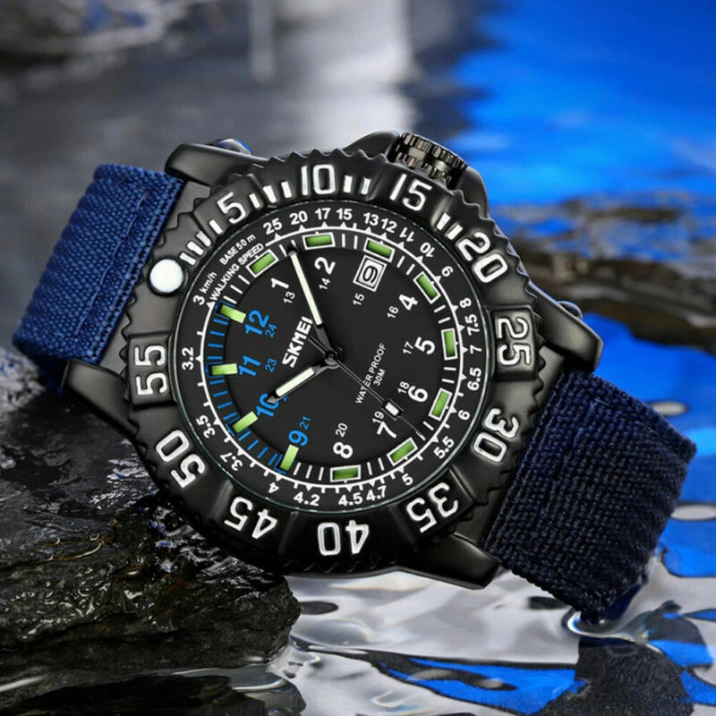 SKMEI Quartz Watch Nylon Strap Men