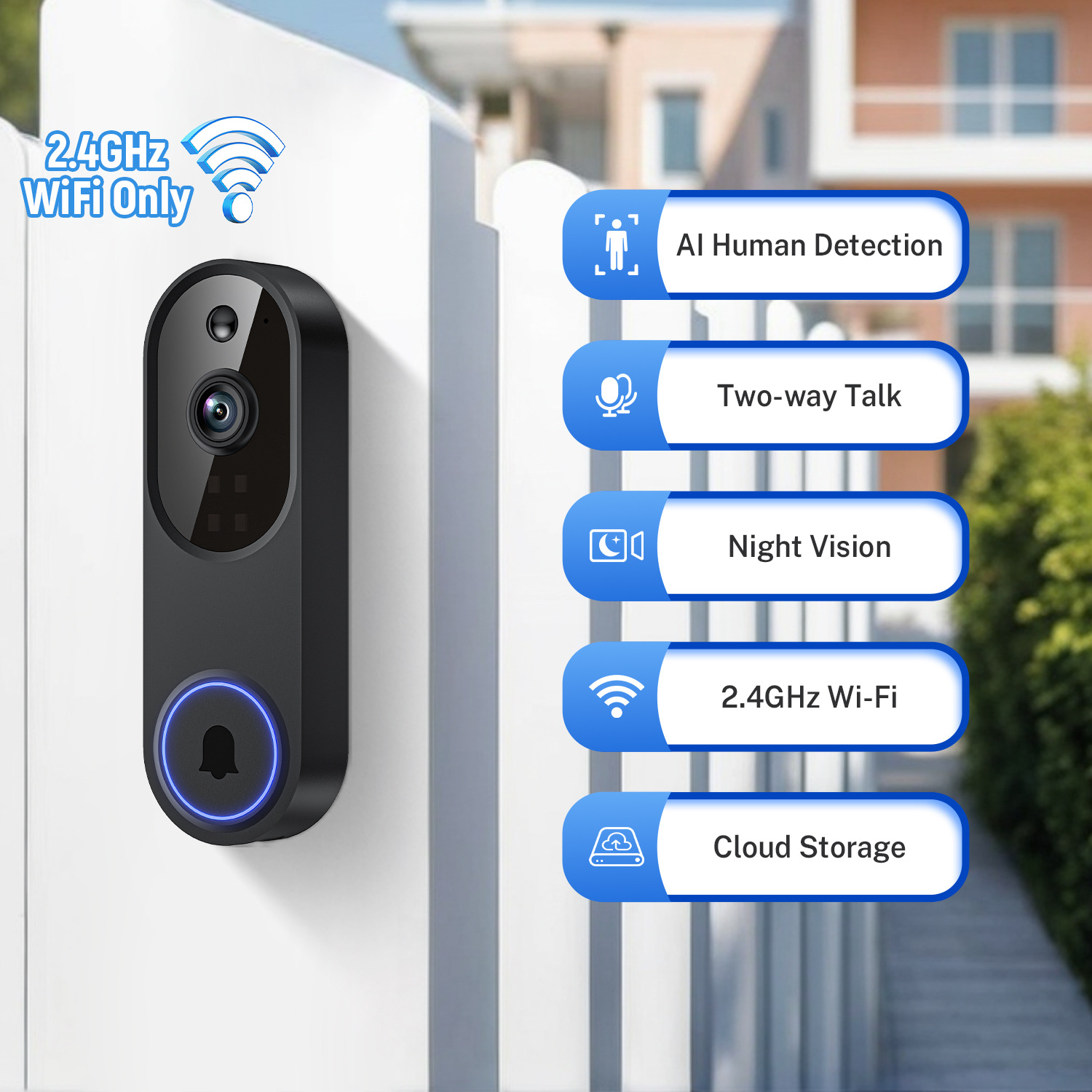 (🎉2026 New Year Sale 50% OFF) 🔔 Wireless Video Doorbell Camera