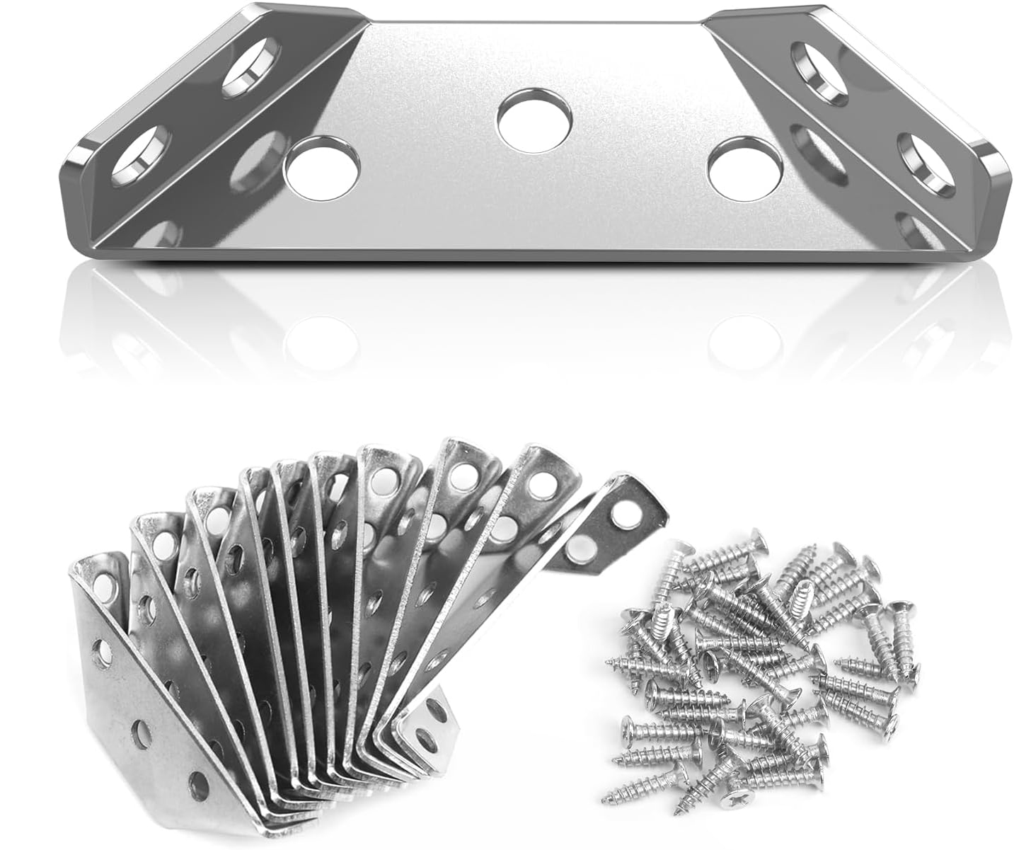 10-40pcs Corner Bracket with Screws（Free shipping over $35）