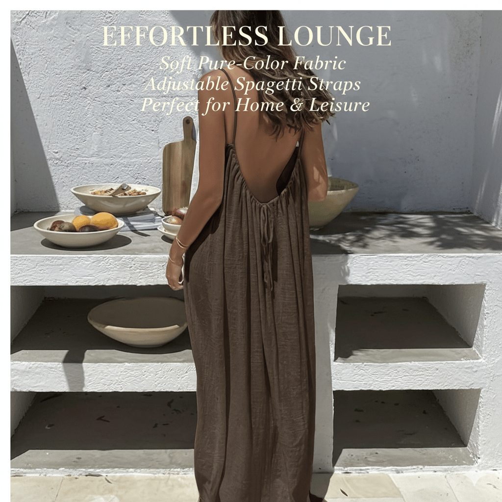 🔥Buy 3 Save 15% & Free Shipping💥Women's Solid Color Cami Lounge Dress