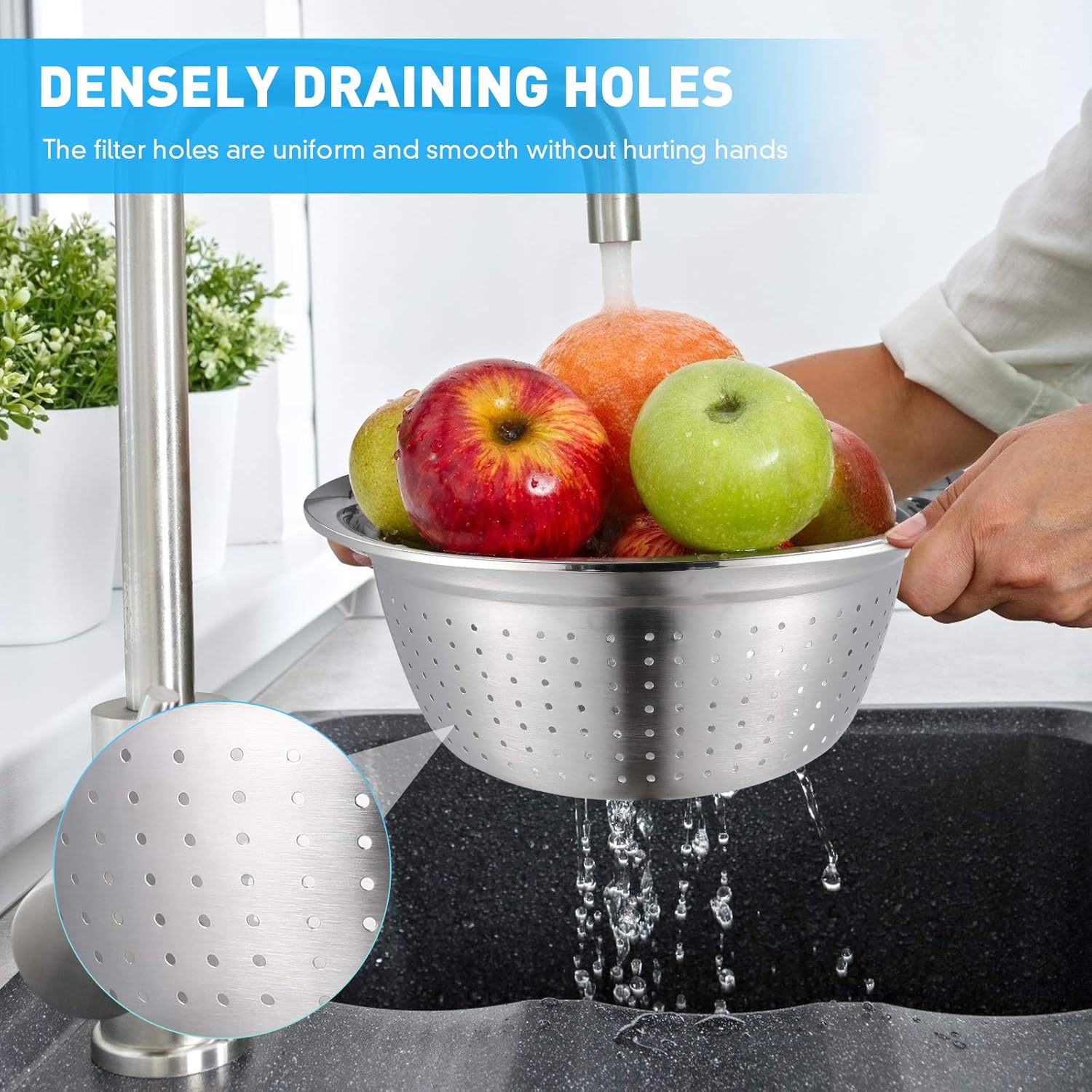 (🎉2026 New Year Sale 50% OFF) Stainless Steel Grater with Drain Basket🥕🥗