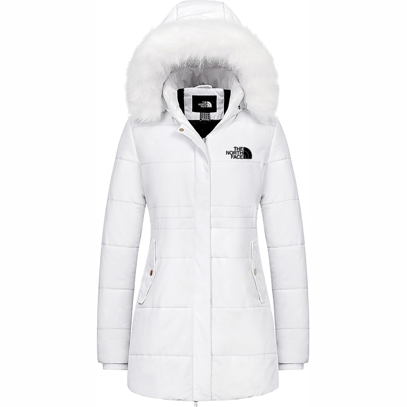 The Nokhjgrth Face-Women's Winter Warm Coats Puffer Jacket Long Drawstring Waterproof Snow Parka With Removable Faux Fur Trim Hood