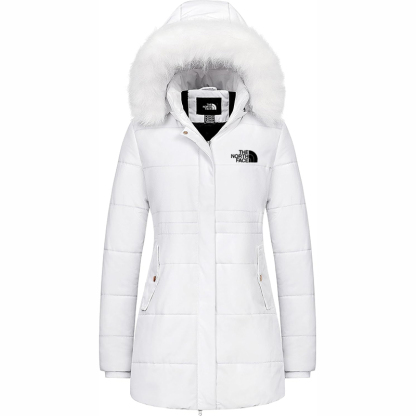 The Nokhjgrth Face-Women's Winter Warm Coats Puffer Jacket Long Drawstring Waterproof Snow Parka With Removable Faux Fur Trim Hood