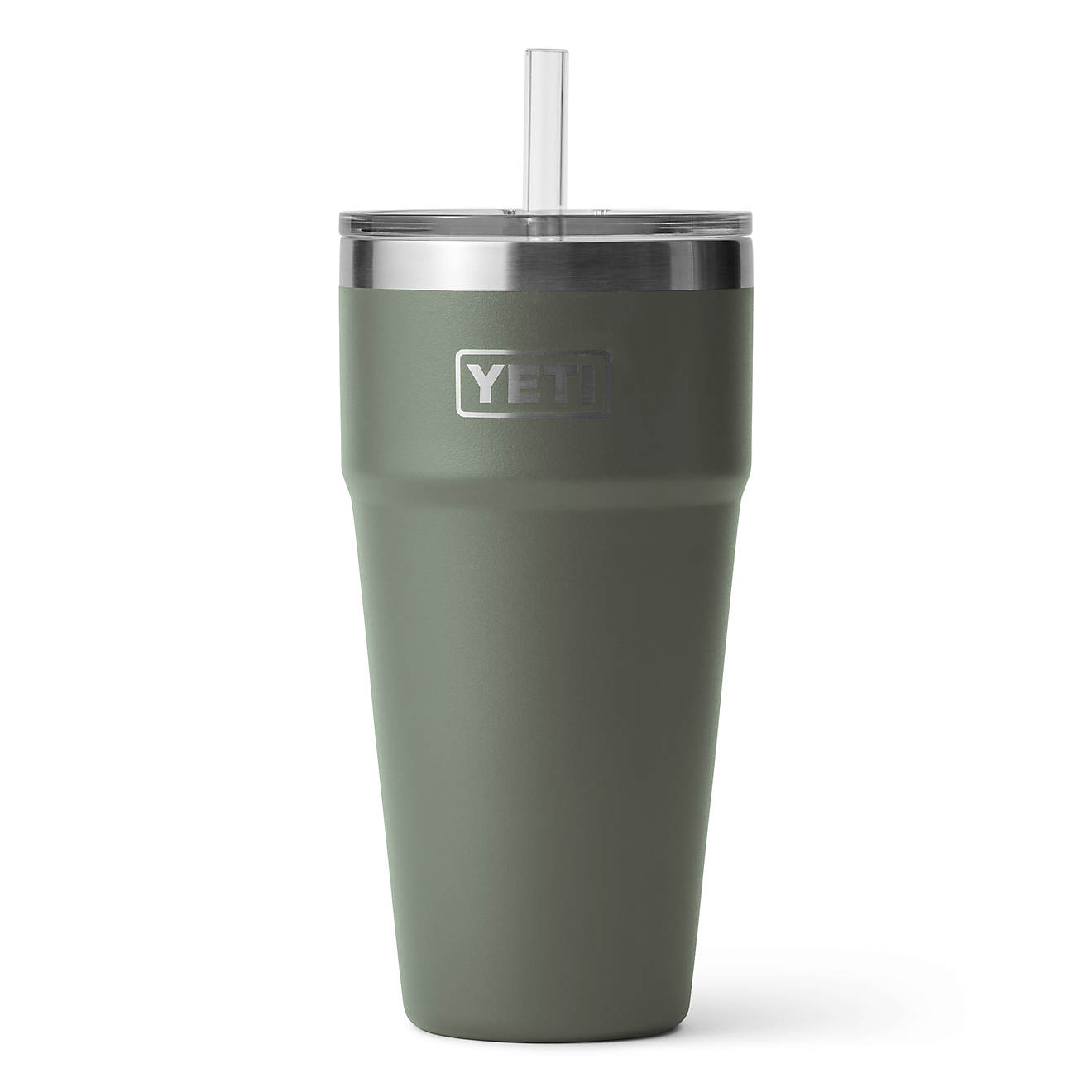 YEkhjgTI Rambler 26 oz Stackable Cup with Straw Lid