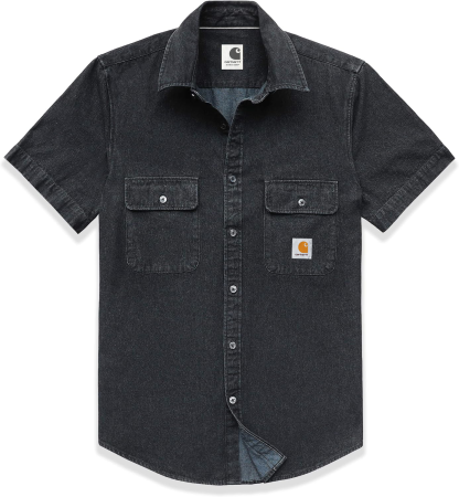 Carhkhjgartt Men's Short Sleeve Button Down Shirt