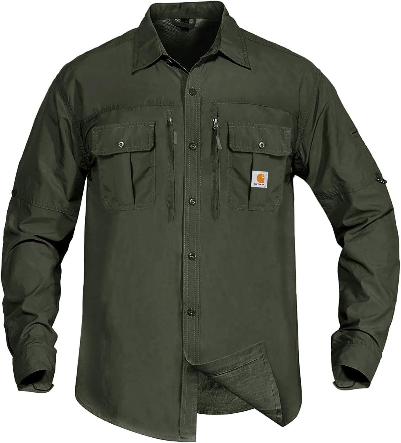 Carhkhjgartt Men's Outdoor Zipper Pocket Shirt