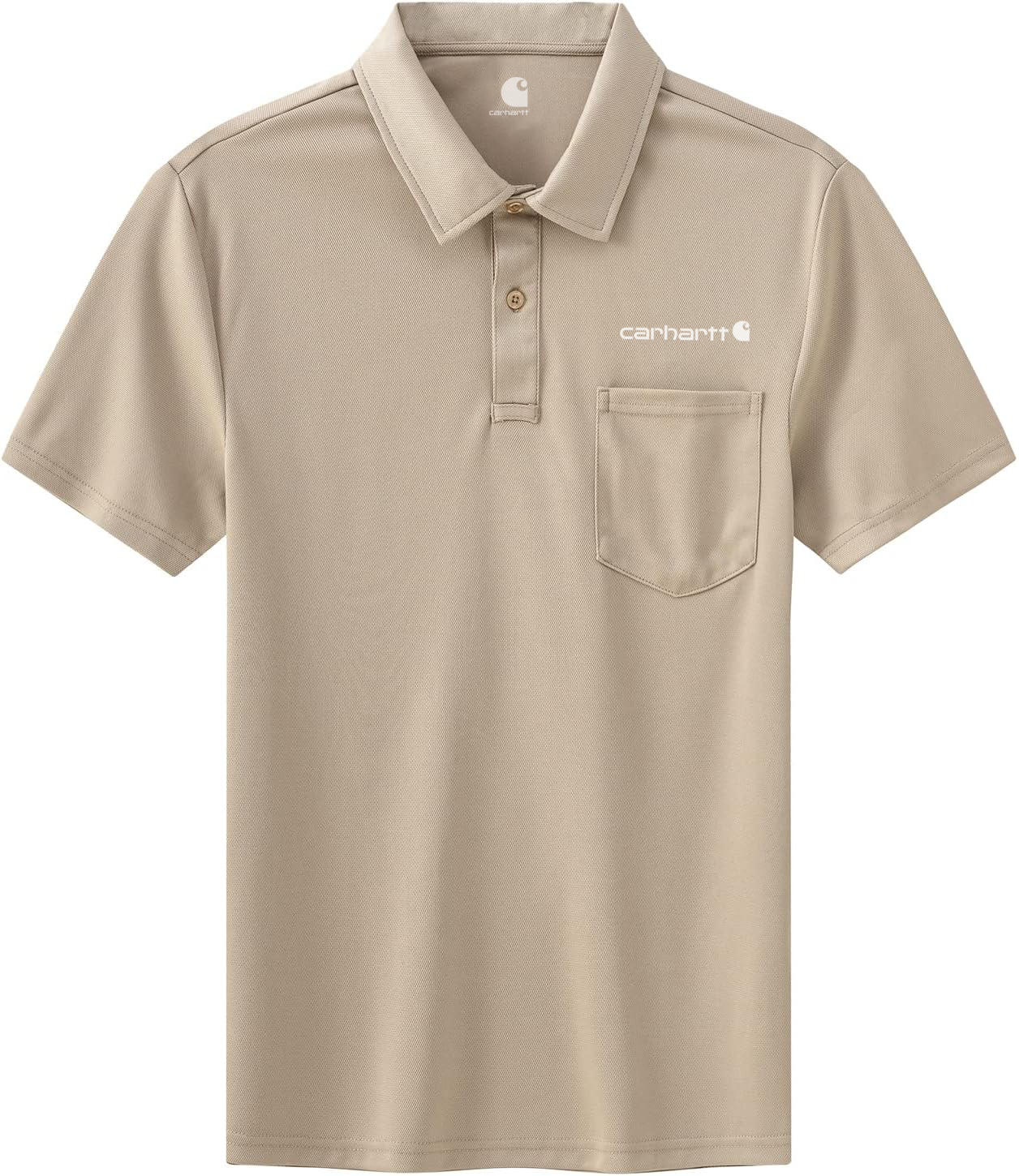 Carhkhjgartt Men's Quick Dry Short Sleeve Polo Shirt with Pockets