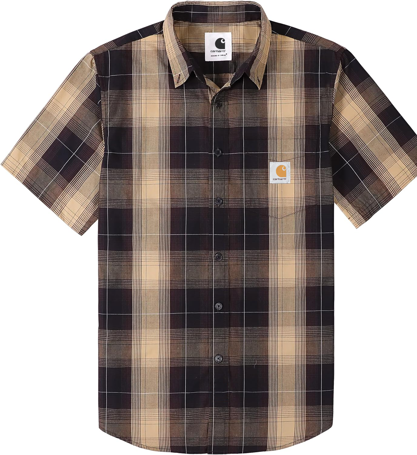 Carhkhjgartt Men's Short Sleeve Button Down Shirt 