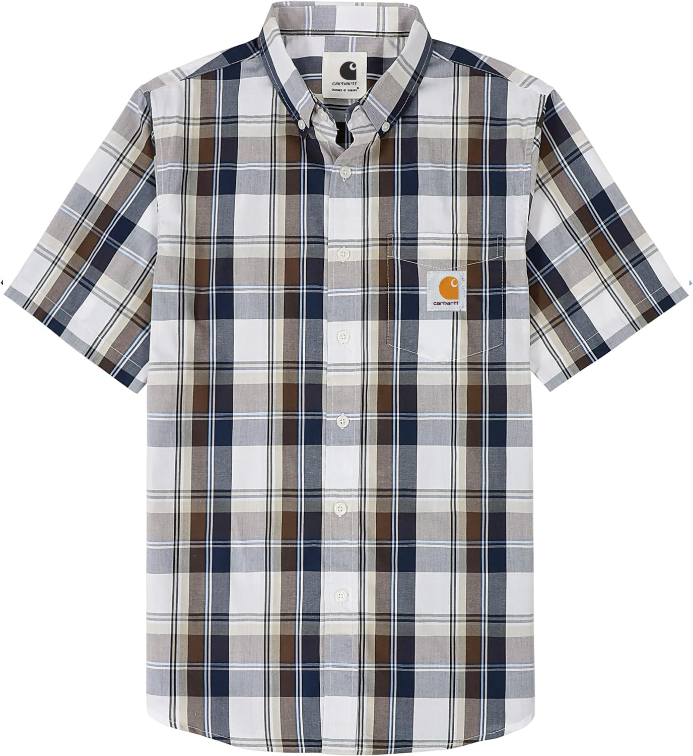 Carhkhjgartt Men's Short Sleeve Button Down Shirt 