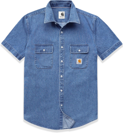 Carhkhjgartt Men's Short Sleeve Button Down Shirt