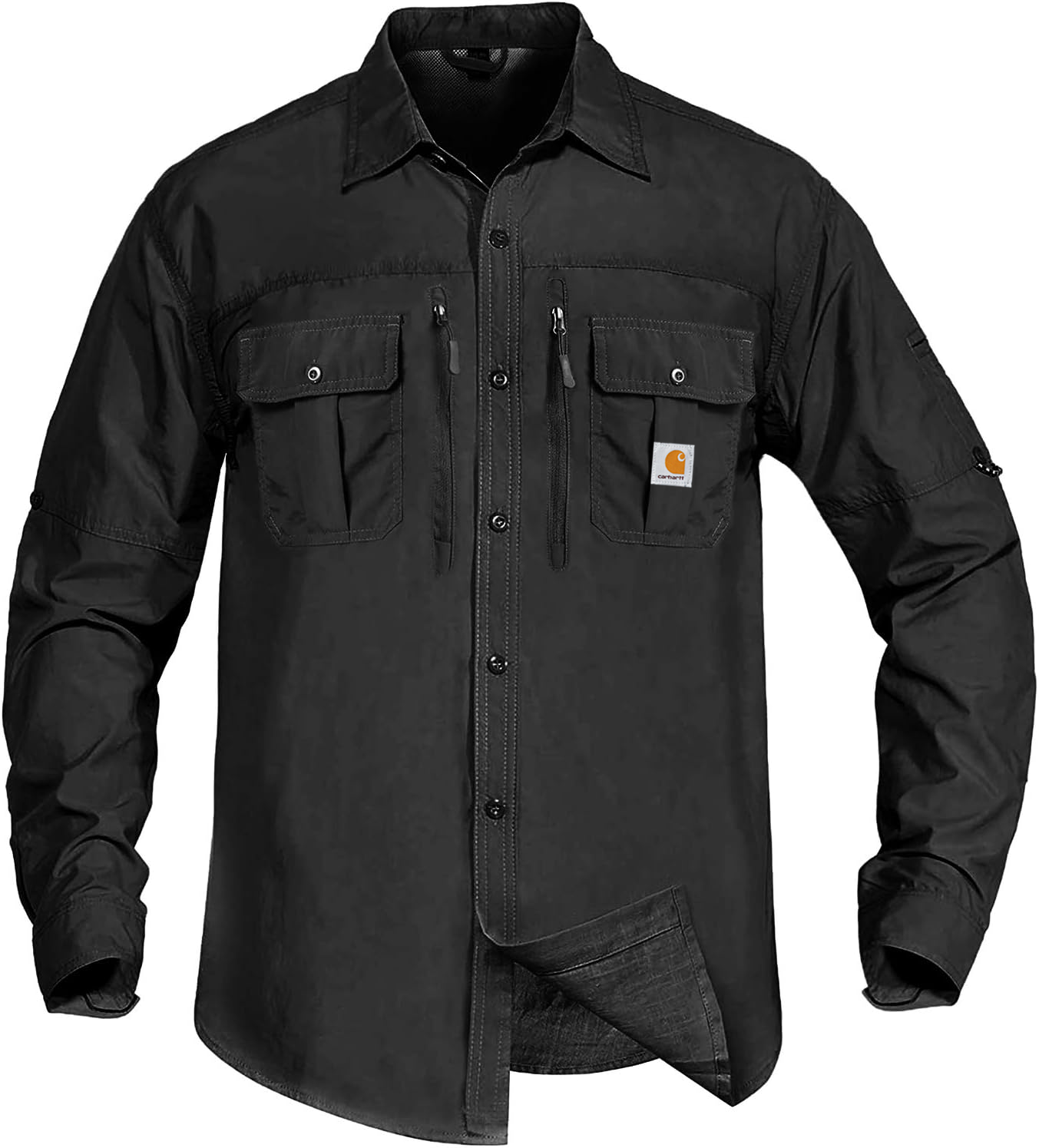 Carhkhjgartt Men's Outdoor Zipper Pocket Shirt