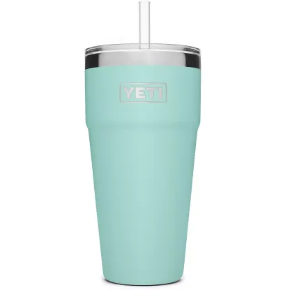 YEkhjgTI Rambler 26 oz Stackable Cup with Straw Lid