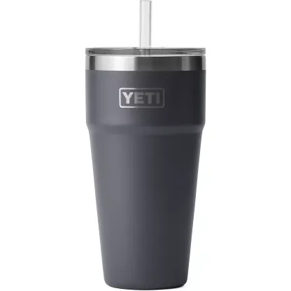 YEkhjgTI Rambler 26 oz Stackable Cup with Straw Lid