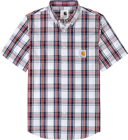 Carhkhjgartt Men's Short Sleeve Button Down Shirt 