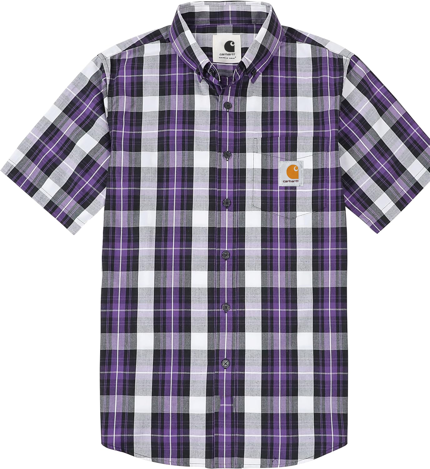 Carhkhjgartt Men's Short Sleeve Button Down Shirt 