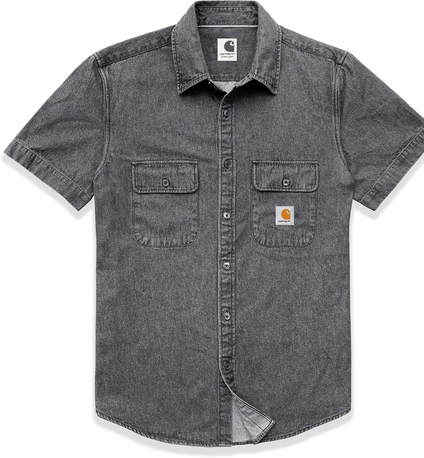 Carhkhjgartt Men's Short Sleeve Button Down Shirt