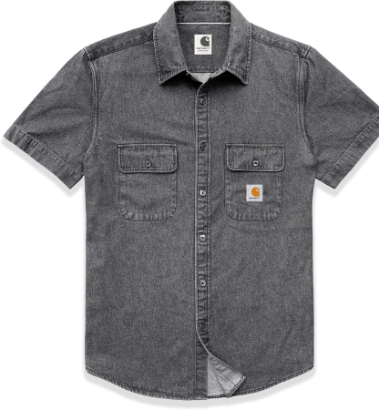 Carhkhjgartt Men's Short Sleeve Button Down Shirt