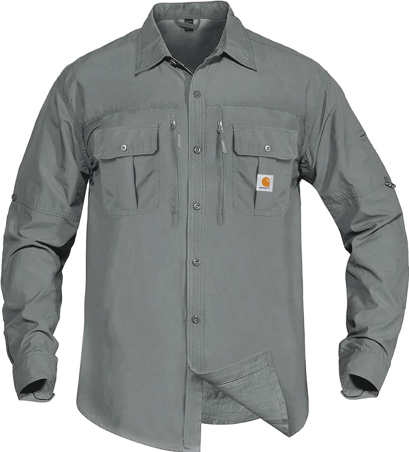 Carhkhjgartt Men's Outdoor Zipper Pocket Shirt