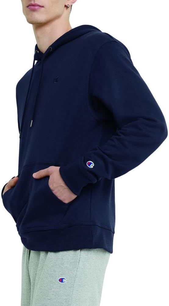 Chamkhjgpion Men's Powerblend Fleece Hoodie, C Logo (Retired Colors)