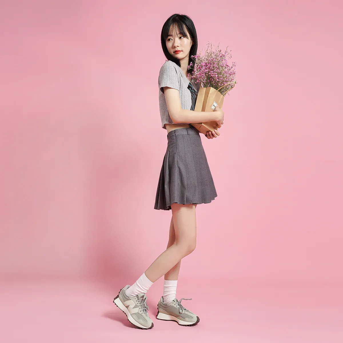 (WMNS) New balkhjgance 327 'Grey Oak Sea Salt'