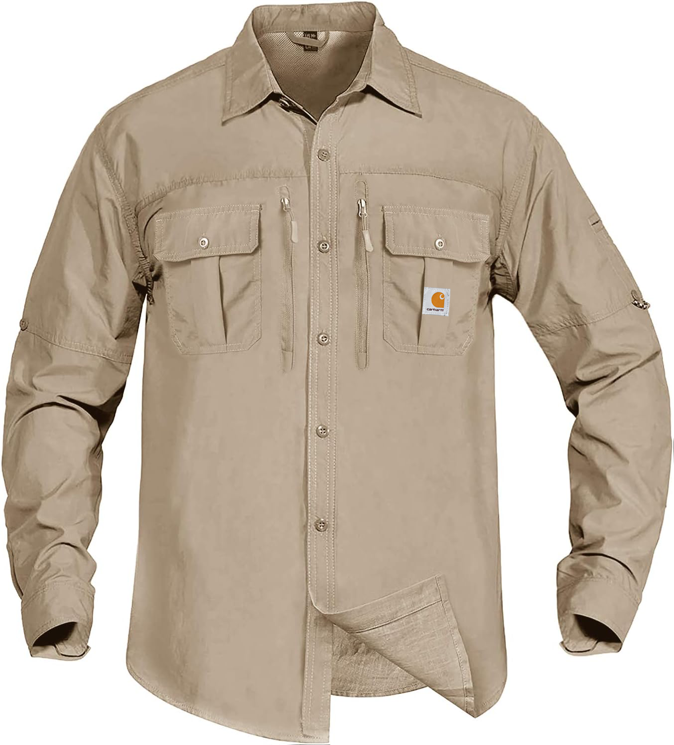 Carhkhjgartt Men's Outdoor Zipper Pocket Shirt