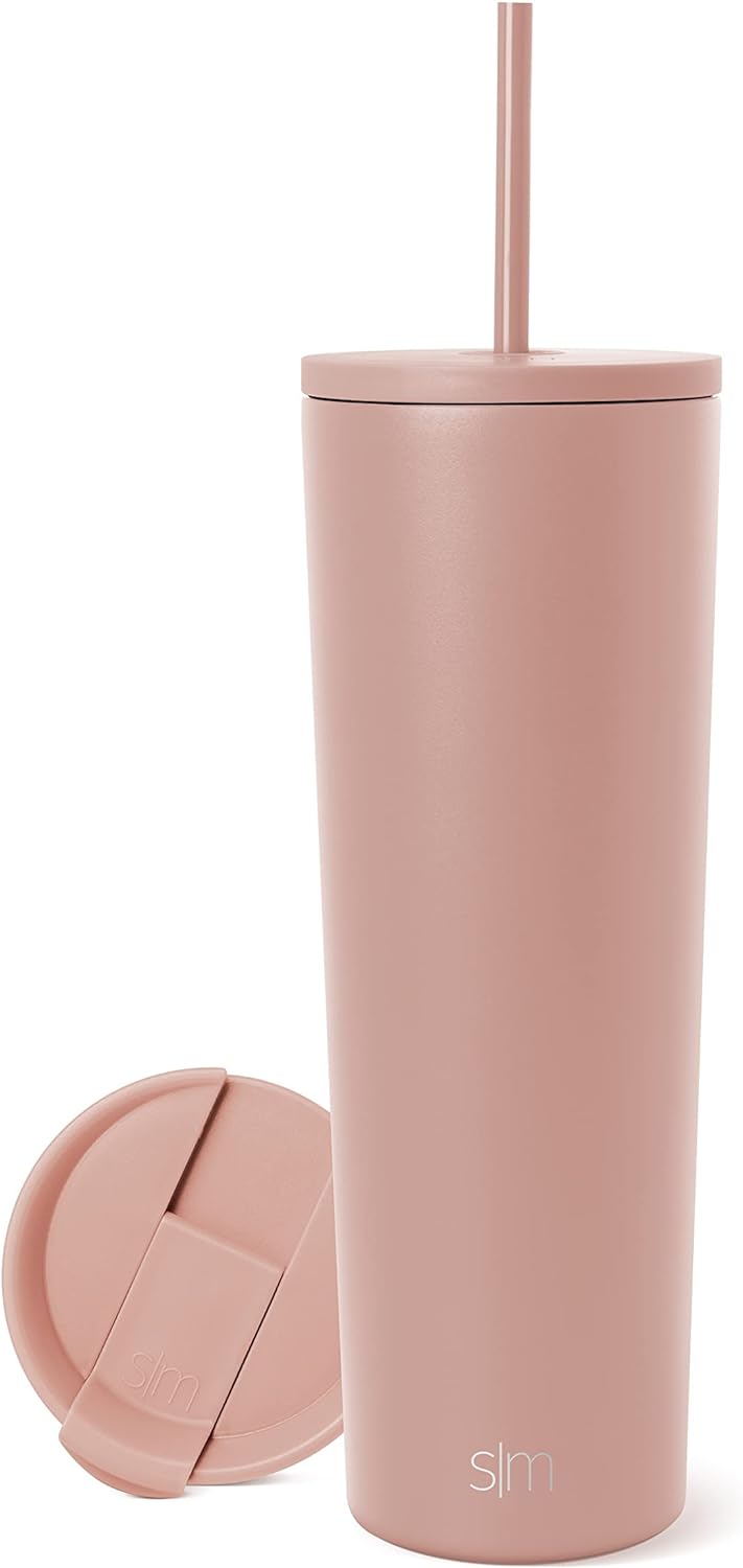 Simple Modern Insulated Tumbler with Lid and Straw | Iced Coffee Cup Reusable Stainless Steel Water Bottle Travel Mug | Gifts for Women Men Her Him | Classic Collection | 24oz | Retro Mint