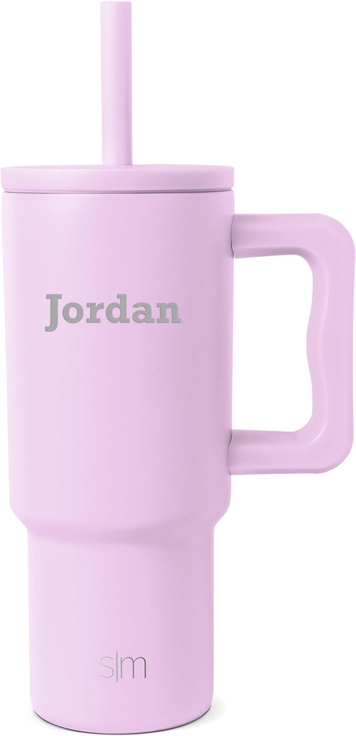 Simple Modern Kids 24 oz Tumbler with Handle and Silicone Straw Lid | Spill Proof and Leak Resistant | Reusable Stainless Steel Bottle | Gift for Kids Boys Girls | Trek Collection | 80s Mix