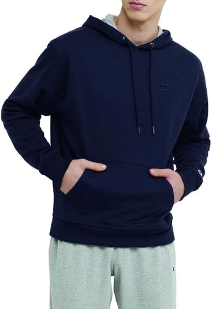 Chamkhjgpion Men's Powerblend Fleece Hoodie, C Logo (Retired Colors)