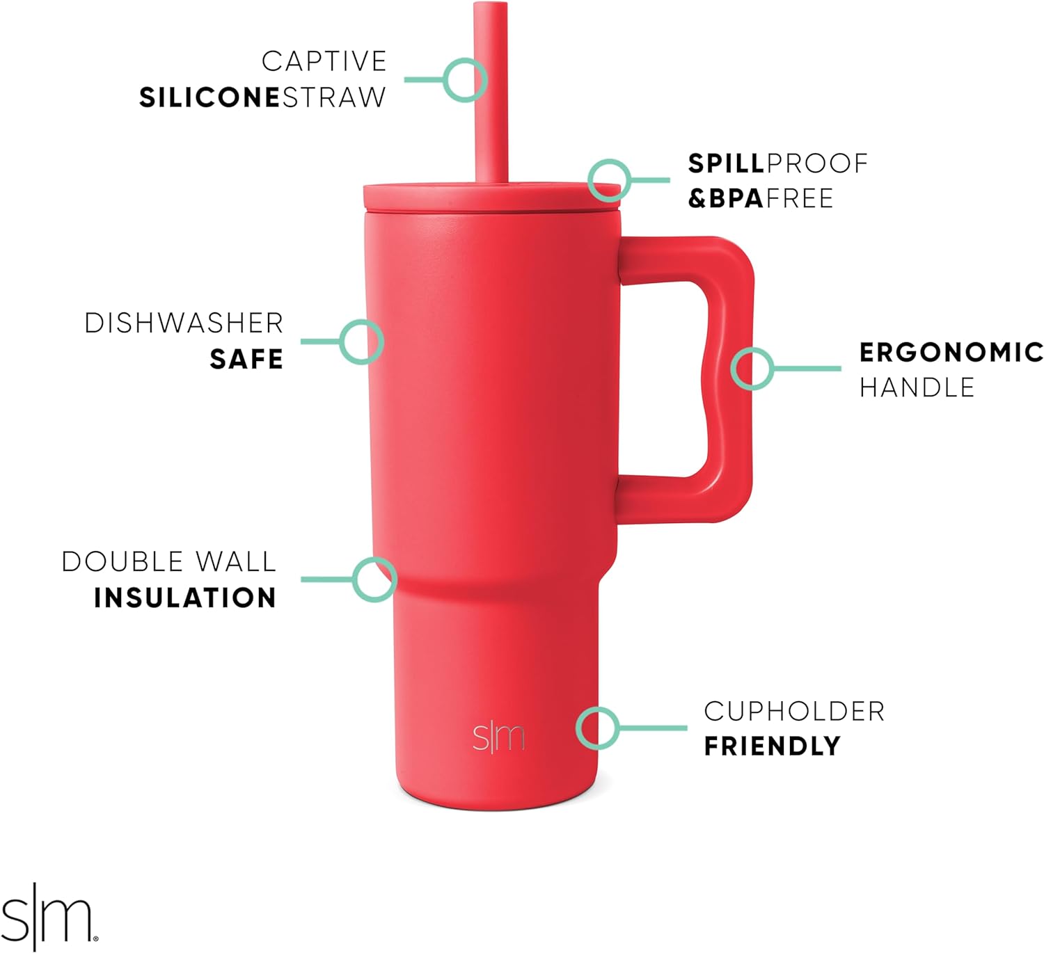 Simple Modern Kids 24 oz Tumbler with Handle and Silicone Straw Lid | Spill Proof and Leak Resistant | Reusable Stainless Steel Bottle | Gift for Kids Boys Girls | Trek Collection | 80s Mix