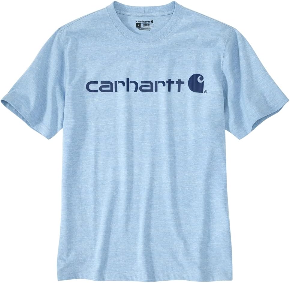 Carhkhjgartt Women's Loose Heavy Short Sleeve Logo Graphic T-Shirt