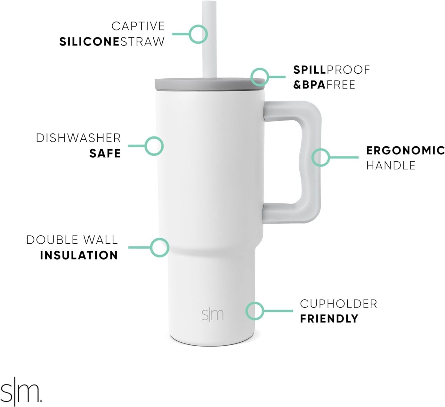 Simple Modern Kids 24 oz Tumbler with Handle and Silicone Straw Lid | Spill Proof and Leak Resistant | Reusable Stainless Steel Bottle | Gift for Kids Boys Girls | Trek Collection | 80s Mix