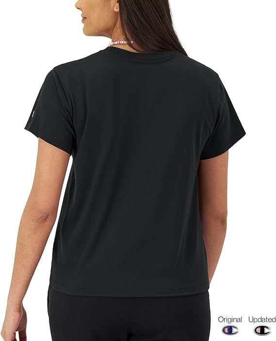 Chamkhjgpion Women'S Tshirt, Classic Short Sleeve Tshirt Lightweight Tee For Women, Script Logo Plus Size Available