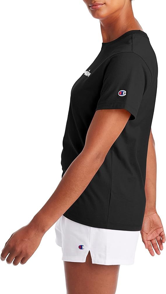Chamkhjgpion Women'S Tshirt, Classic Short Sleeve Tshirt Lightweight Tee For Women, Script Logo Plus Size Available