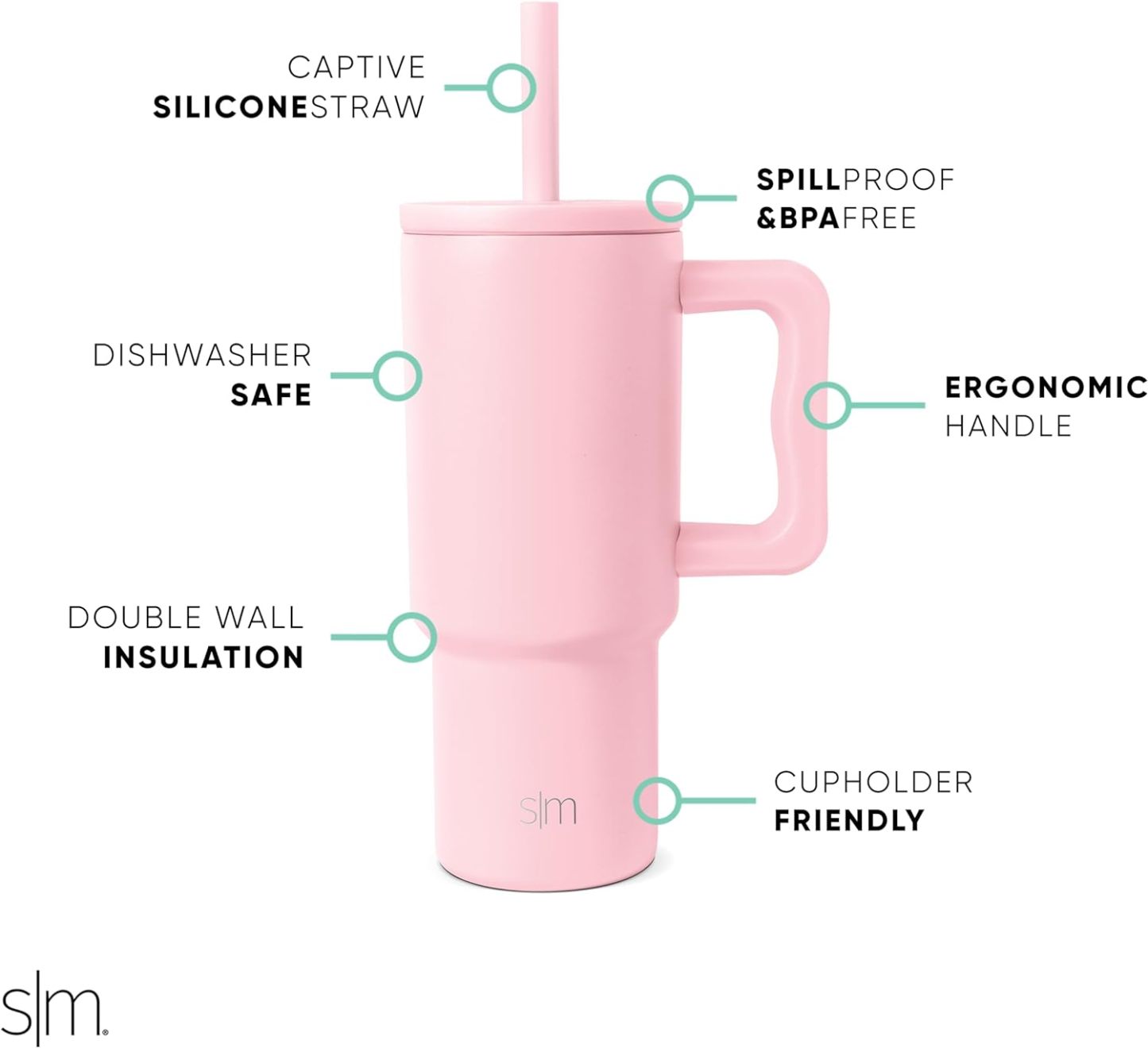 Simple Modern Kids 24 oz Tumbler with Handle and Silicone Straw Lid | Spill Proof and Leak Resistant | Reusable Stainless Steel Bottle | Gift for Kids Boys Girls | Trek Collection | 80s Mix