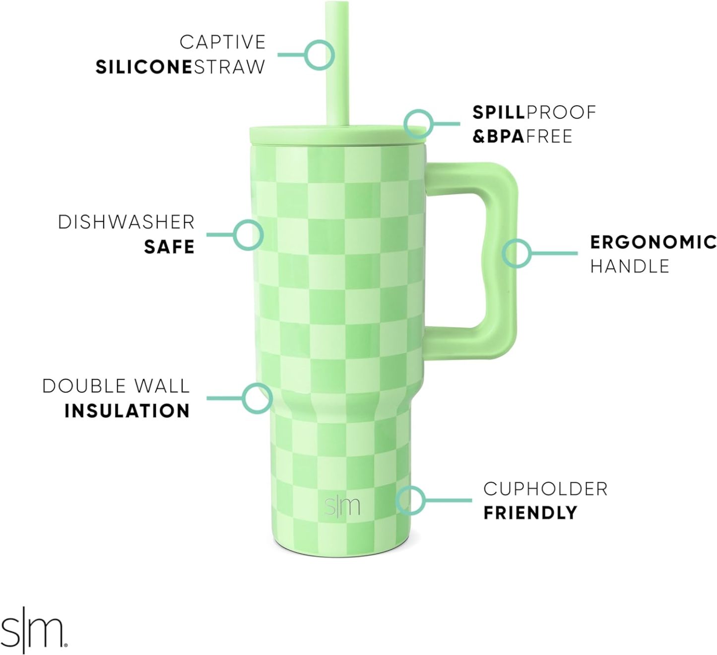 Simple Modern Kids 24 oz Tumbler with Handle and Silicone Straw Lid | Spill Proof and Leak Resistant | Reusable Stainless Steel Bottle | Gift for Kids Boys Girls | Trek Collection | 80s Mix