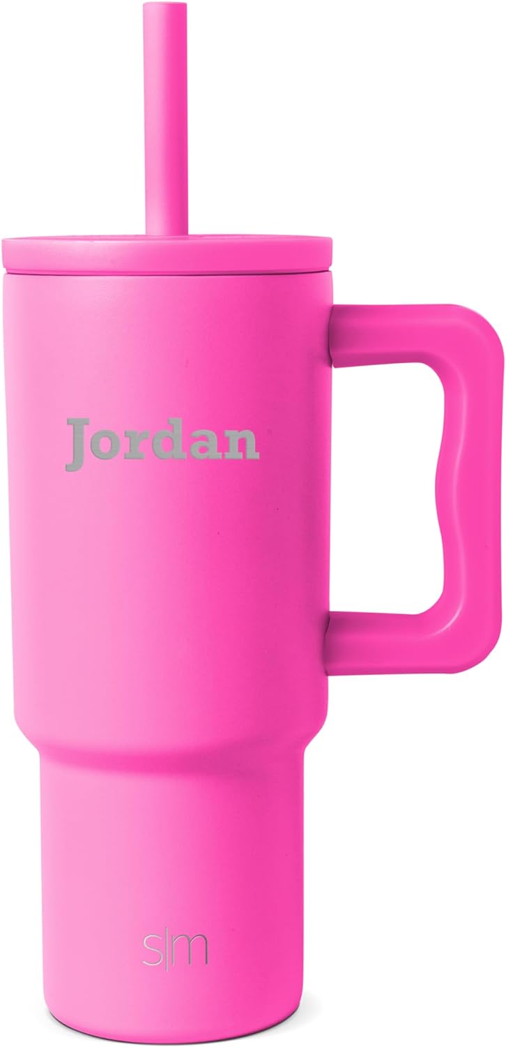 Simple Modern Kids 24 oz Tumbler with Handle and Silicone Straw Lid | Spill Proof and Leak Resistant | Reusable Stainless Steel Bottle | Gift for Kids Boys Girls | Trek Collection | 80s Mix