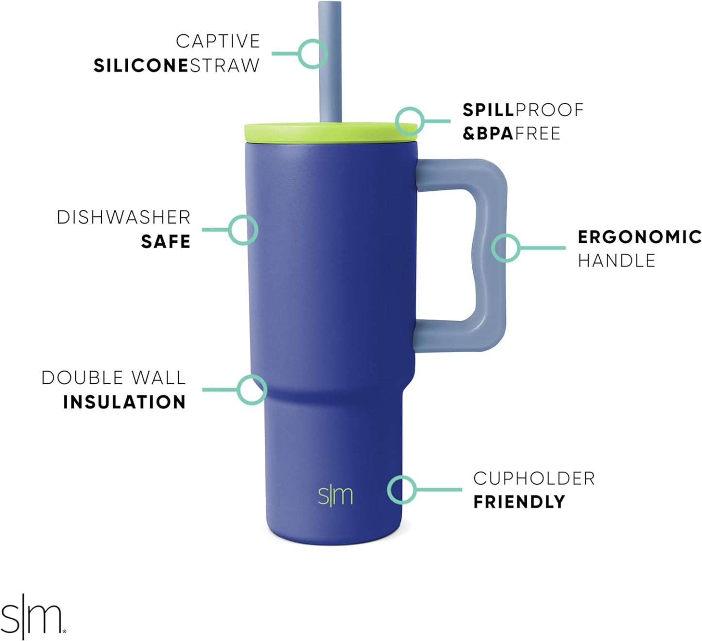 Simple Modern Kids 24 oz Tumbler with Handle and Silicone Straw Lid | Spill Proof and Leak Resistant | Reusable Stainless Steel Bottle | Gift for Kids Boys Girls | Trek Collection | 80s Mix