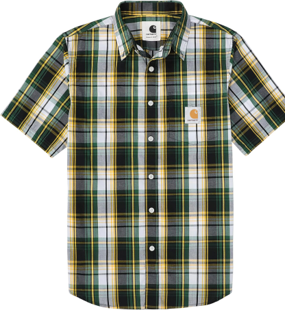 Carhkhjgartt Men's Short Sleeve Button Down Shirt 