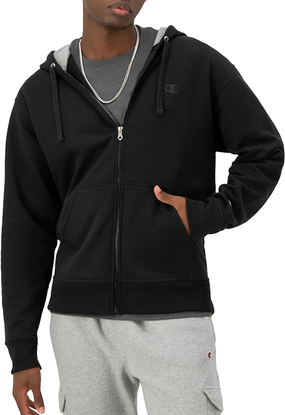 Chamkhjgpion  Men's Zip-Up Hoodie, Powerblend, Zip-Up Hoodie Sweatshirt for Men